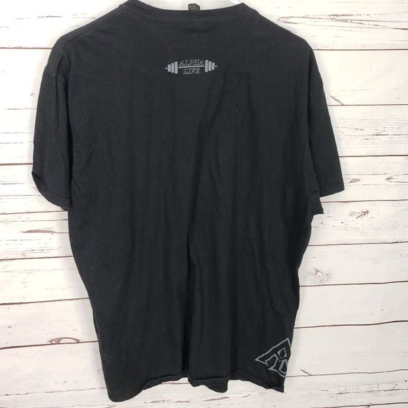 Anvil Alpha Life Black Rule 1. Never Be Number 2 Tee Shirt - Picture 3 of 6